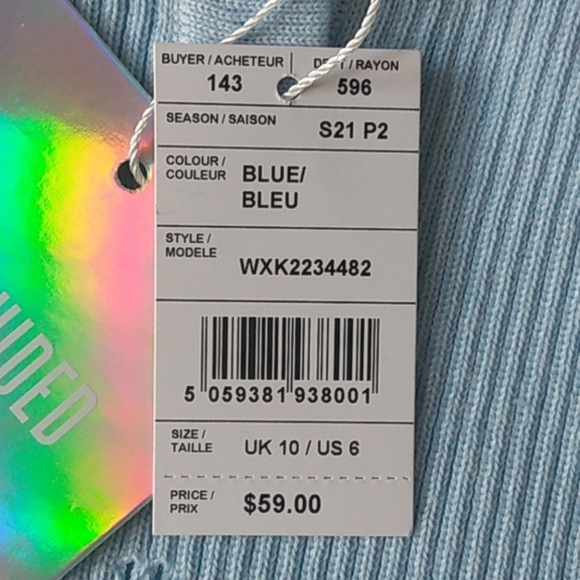 NWT Misguided Matching Knit Set - size 6 - Picture 3 of 7